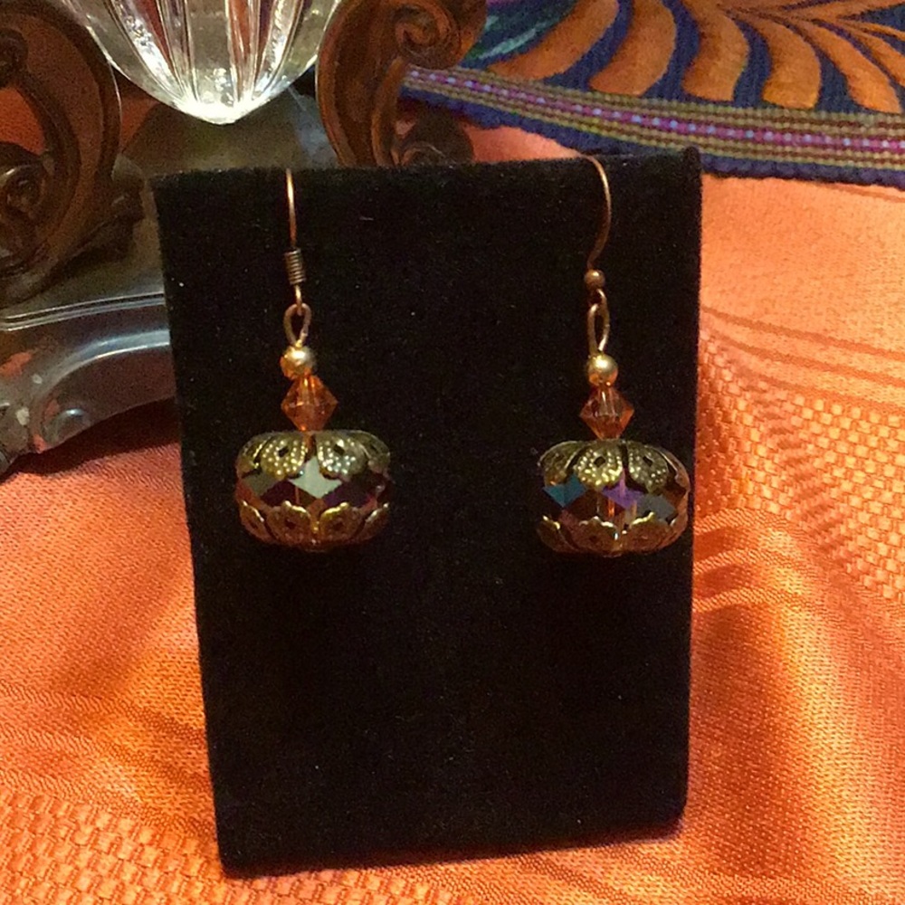 Victorian,Edwardian,gothic,Swarovski earrings